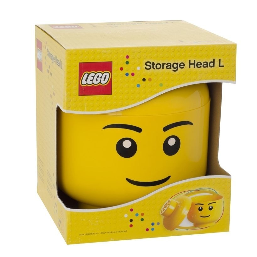 Lego Almacenaje Cabeza Grande Ridículo Niño Tongue Fuera Nuevo en Caja