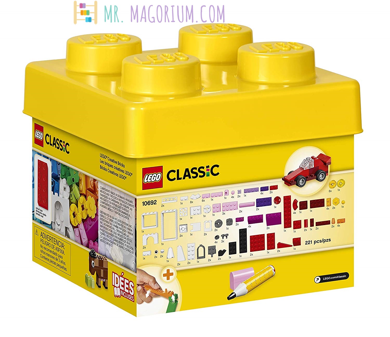 CABEZA LEGO CHICO PARA ALMACENAJE PIEZAS - Mr. Magorium
