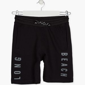 Bermuda de punto con textos estampados 8 a 16 años