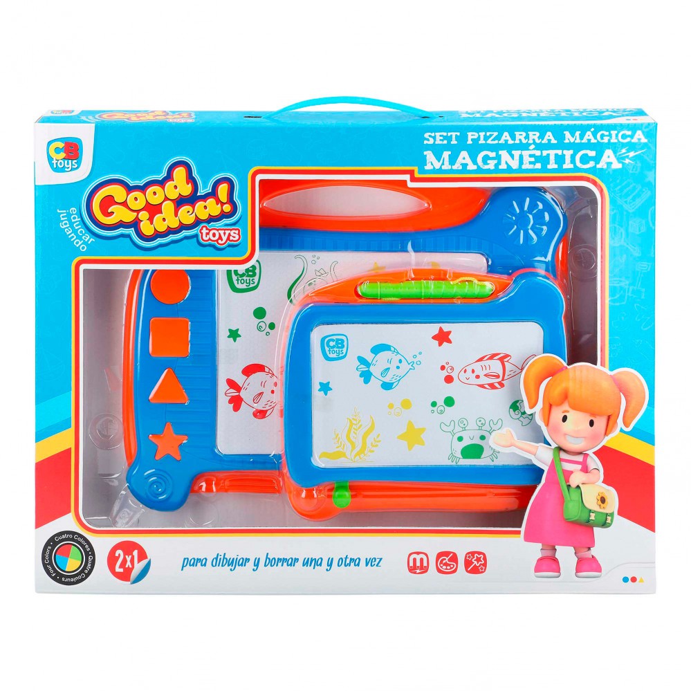  SGILE - Pizarra magnética de dibujo para niños, pizarra grande  para garabatear, pintar y dibujar, azul : Juguetes y Juegos