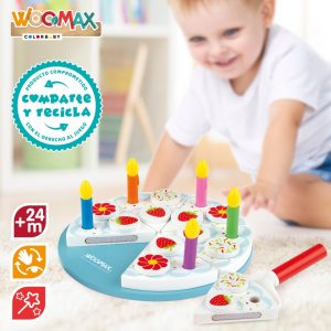 Juego de madera Tarta de cumpleaños WOOMAX para niños +24 meses