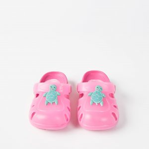 Sandalias clogs tortuga rosa bebe
