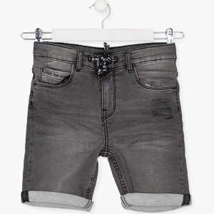 Bermuda denim con prints niño