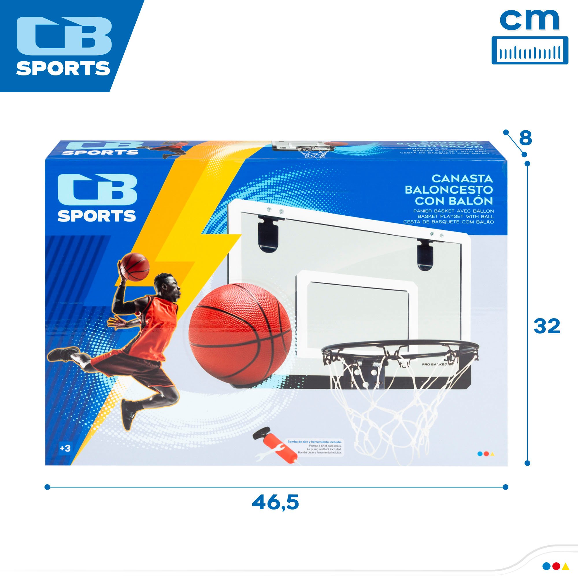 Canasta baloncesto con balon e hinchador - Mr. Magorium