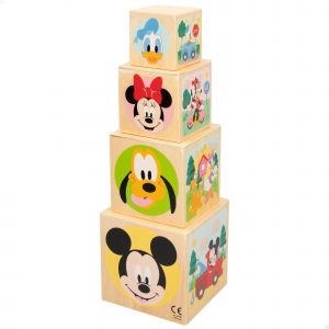 Torre cubos encajables madera Disney