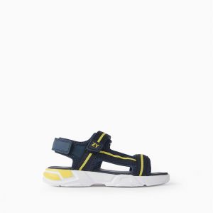 Sandalias velcro azules niño