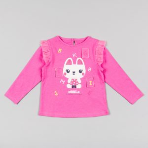 Camiseta manga larga estampada bebe niña