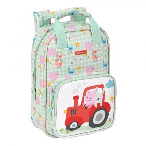 Mochila asas de facil limpieza preescolar granja Safta