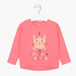 Camiseta manga larga estampada