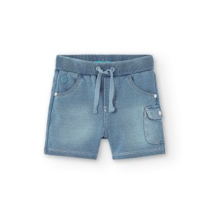 Bermuda denim lavado bleach de niño