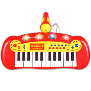 Piano electrónico con micrófono