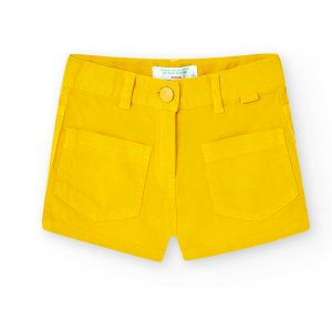 Short sarga bolsillos delanteros niña