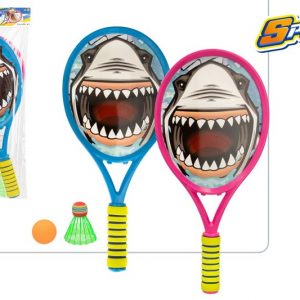 Set raquetas estampado tiburon con volador