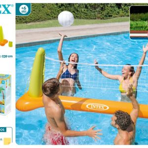 Juego voley hinchable piscina