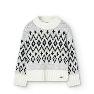 Jersey tricotosa jacquard rombos niña