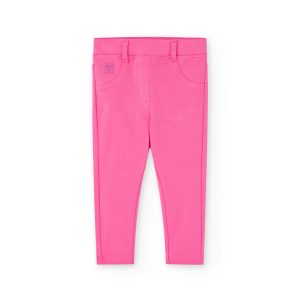 Pantalon felpa de niña rosa