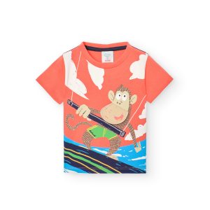 Camiseta estampada mono para niño