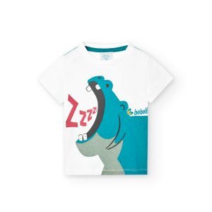 Camiseta estampada hipopotamo para niño