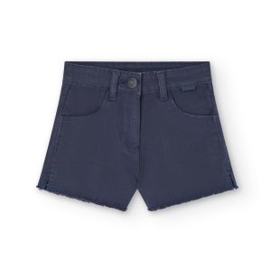 Short de sarga elastica marino para niña