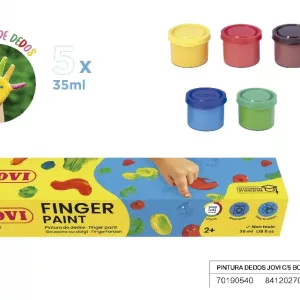 Pintura dedos estuche 5 botes