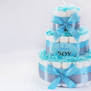 Tarta de pañales para bebés