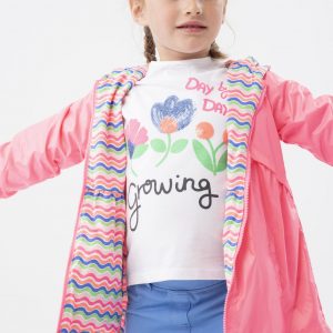 Camiseta de niña manga larga estampado de flores
