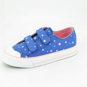 Zapatillas lona velcro niñas azul Nº 24 al 29