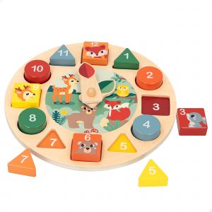 Encajable formas madera Reloj animales zookabee