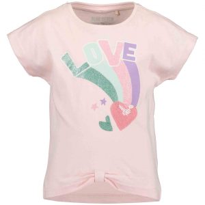 Camiseta de manga corta estampada love para niña