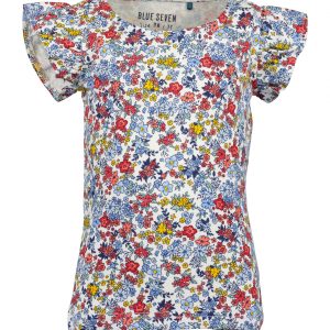 Camiseta de manga corta flores para niña