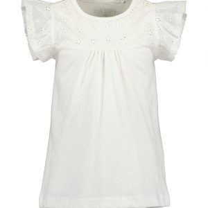 Camiseta volantes en mangas para niña