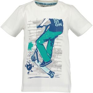 Camiseta estampado delantero patinete para niño