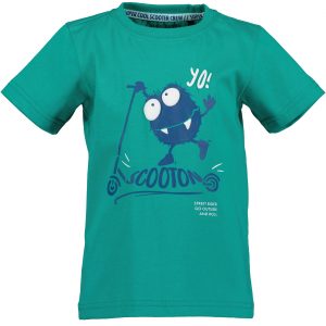 Camiseta estampada monstruo patinete para niño