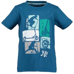Camiseta estampada patinetes para niño