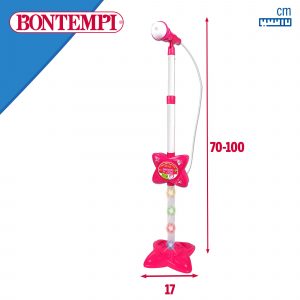 Bontempi-Micrófono Eléctrico de Pie Rosa - Mr.Magorium Tienda Online