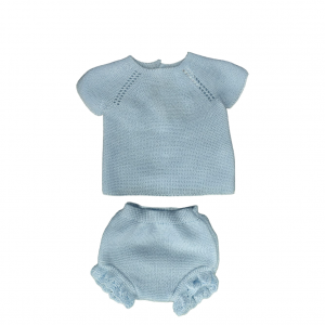 Conjunto punto azul recien nacido