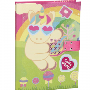 Diario Secreto Sweet Dreams Unicornio con código secreto y música, perfecto para niños.