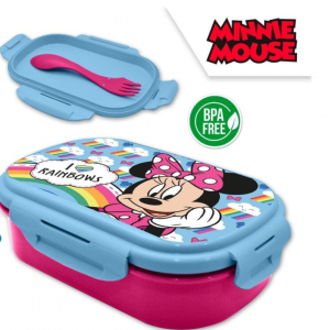 Sandwichera con cubierto de Minnie 21x14x6 cm