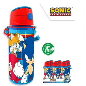 Cantimplora de aluminio con asa 600ml con diseño de Sonic