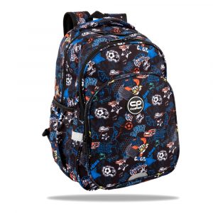 Mochila escolar Bibak Techno Graph de Coolpack - Adaptable a carro, 41 x 28 x 18 cm, con llavero y bolsillos laterales.