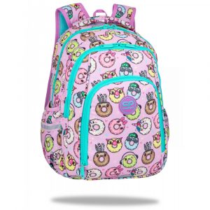 Mochila escolar Strike Happy Donuts - Tamaño grande 44 x 32 x 15 cm, ultralight, con bolsa térmica.