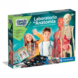 Juego educativo Laboratorio de Anatomía con esqueleto y órganos para montar.