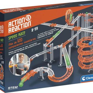 Clementoni Action & Réaction Speed Race Juego STEM de Construcción y Circuitos