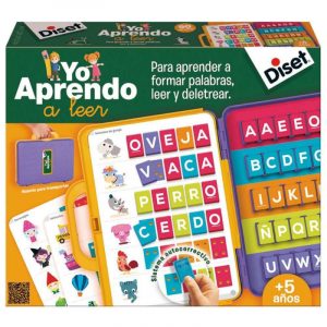 Juego educativo "Yo aprendo a leer" de DISET, con fichas ilustradas y letras móviles