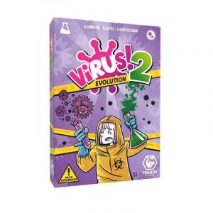 Juego de cartas Virus 2 Evolution, la expansión del exitoso juego Virus, con nuevas cartas y más estrategia. Perfecto para jugar en familia o con amigos.