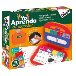 Juego educativo "Yo aprendo a escribir" de DISET, con tarjetas y rotulador borrable.