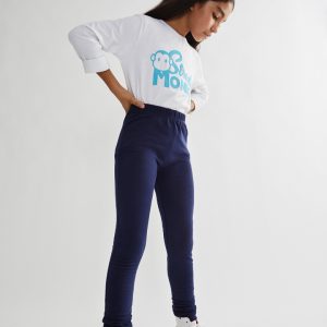 Legging niña con cinturilla elástica en colores variados