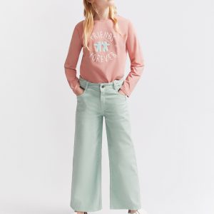 Pantalón niña verde iceberg recto cómodo