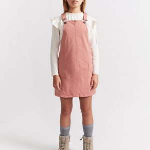 Pichi niña en color maquillaje con tirantes y bolsillos