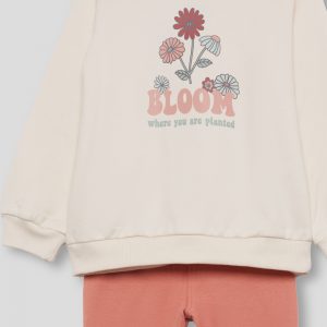 Conjunto niña invierno sudadera crudo y leggings maquillaje